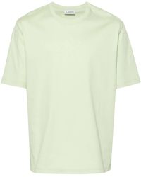 Lanvin - Logo-embroidered cotton T-shirt - Lyst