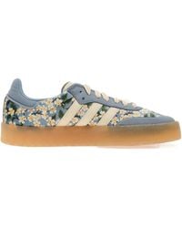 adidas - X Liberty London Sanbae Floral-Print Striped Sneakers - Lyst