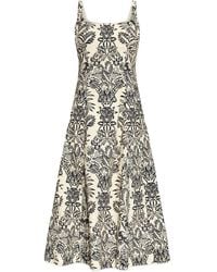 Ulla Johnson - Midikleid mit Blumen-Print - Lyst