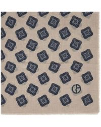 Giorgio Armani - Floral-Pattern Scarf - Lyst