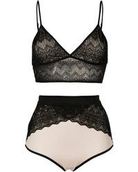 Lethicia Bronstein - Lace-Trim Lingerie Set (Set Of Two) - Lyst
