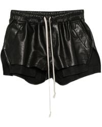Rick Owens - Short En Cuir À Lien De Resserrage - Lyst
