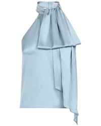 Nina Ricci - Halterneck Satin Top - Lyst