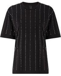 Pinko - T-Shirt With Jewel Stripes - Lyst