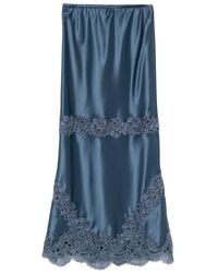 Cynthia Rowley - Embroidered Satin Skirt - Lyst