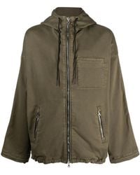 DIESEL - Kapuzenjacke Mit Logo-Stickerei - Lyst