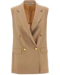 Tagliatore - Bernice Double-Breasted Sleeveless Blazer - Lyst