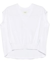 Psophia - V-Neck Gathered T-Shirt - Lyst