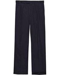 Prada - Katoenen Broek Met Wijde Pijpen - Lyst