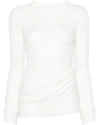 Rick Owens - Ribbed-Knit Long-Sleeve T-Shirt - Lyst