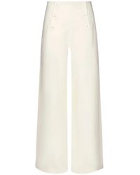Violante Nessi - Tano Wide-Leg Button Trousers - Lyst