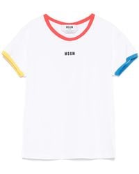 MSGM - Camiseta con logo bordado - Lyst