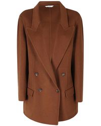 Hevò - Acayadw Double-Breasted Coat - Lyst
