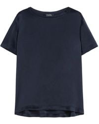 Max Mara - Top Met Ronde Hals En Korte Mouwen - Lyst