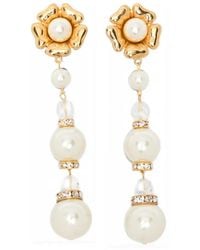 Alessandra Rich - Faux-Pearl Drop Earrings - Lyst