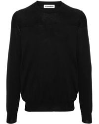 Jil Sander - Pull En Coton À Col Rond - Lyst