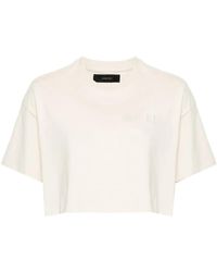 Amiri - Camiseta corta con logo bordado - Lyst