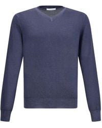 Cruciani - V-neck Long-sleeved Sweater - Lyst