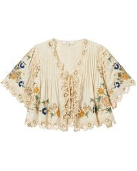 Sea - Haut Adonna À Fleurs Brodées Et Détails En Dentelle - Lyst
