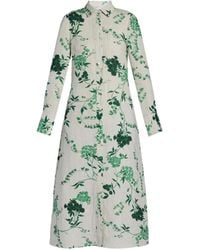 Erdem - Floral-Pattern Shirt Dress - Lyst