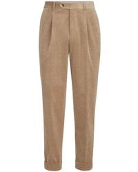 Brunello Cucinelli - Comfort Cotton And Cashmere Corduroy Trousers With Pleat - Lyst