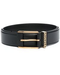Versace - Greca Accent leather belt - Lyst