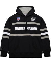 Mitchell & Ness - Felpa Con Cappuccio Nfl Head Coach Vintage Logo Raiders - Lyst