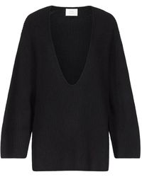 Loulou de Saison - Gabe Ribbed U-Neck Sweater - Lyst