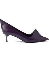 Prada - Pumps Aus Gebürstetem Leder 55Mm - Lyst