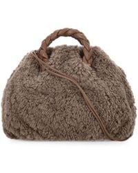 Hereu - Sac À Main En Peau Lainée À Anse Tressée - Lyst