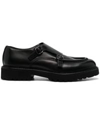 Doucal's - Double-Buckle Leather Monk Shoes - Lyst