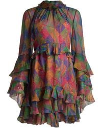 Etro - Mini-Jurk Met Geometrisch Paisley-Patroon - Lyst