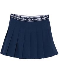 CASABLANCA - Mini Skirt With Logo Band - Lyst