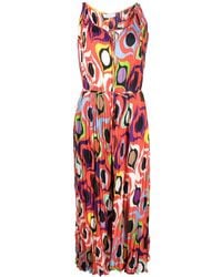 Pierre Louis Mascia - Abstract-print Pleated Dress - Lyst