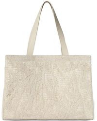 Brunello Cucinelli - Dazzling Water Lillies Knit Tote Bag - Lyst