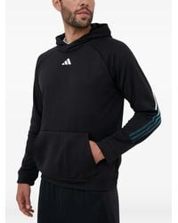 adidas - Logo Stripe Hoodie - Lyst