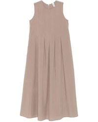 Bomboogie - Pleated Sleeveless Midi Dress - Lyst
