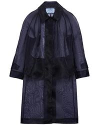 Prada - Single-Breasted Crinoline Coat - Lyst