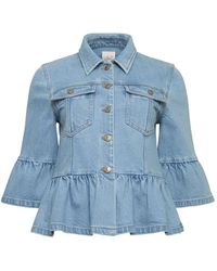 Cinq À Sept - Veste En Jean Mandie À Volants - Lyst