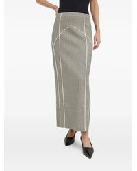 Gestuz - Rok Met Pied-De-Poule Print En Vlakken - Lyst