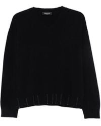 Fabiana Filippi - Bead-Embellished V-Neck Sweater - Lyst