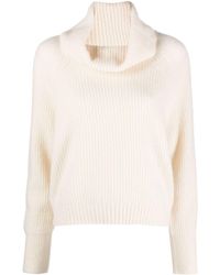 Allude - Cowl-neck Fine-knit Jumper - Lyst