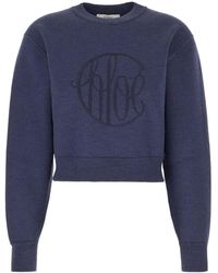 Chloé - Pullover mit Logo-Stickerei - Lyst