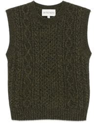 Bompard - Cable-Knit Sleeveless Vest - Lyst