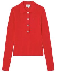 Ganni - Polo Shirt - Lyst