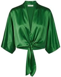 The Sei - Dolman Tie-Front Silk Blouse - Lyst