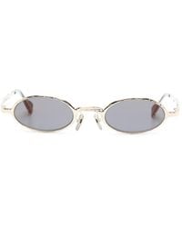 Kuboraum - Hammered-Effect Oval-Frame Sunglasses - Lyst