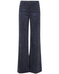 ERMANNO FIRENZE - Glitter-Detail Corduroy Flared Trousers - Lyst