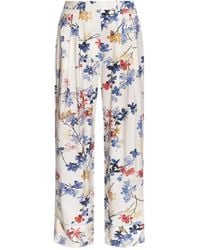 Munthe - Floral-Print Wide-Leg Trousers - Lyst