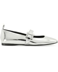 Sergio Rossi - Sr Twenty Metallic-Finish Ballerina Shoes - Lyst